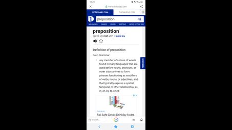 Definition Of Preposition